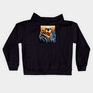 Paws in the City: Retro Chic Kids Hoodie